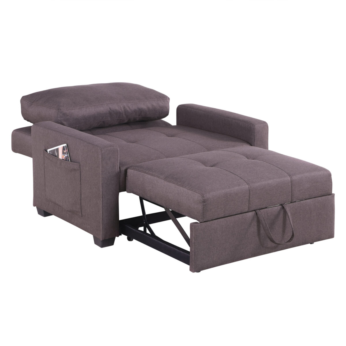 ΠΟΛΥΘΡΟΝΑ-ΚΡΕΒΑΤΙ KANNA LH10.3083.01 ΚΑΦΕ ΥΦΑΣΜΑ 112x96x85Υεκ. - Image 3