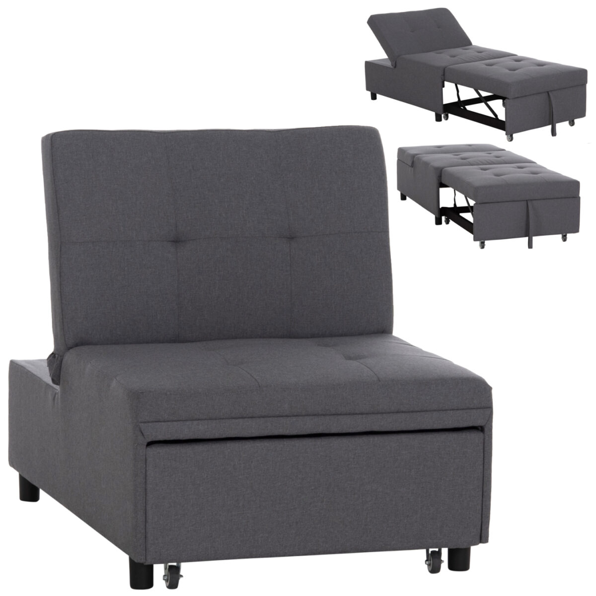 ΠΟΛΥΘΡΟΝΑ-ΚΡΕΒΑΤΙ LIBRE LH10.3295.01 ΓΚΡΙ ΥΦΑΣΜΑ 75x106x87Υεκ. - Image 1