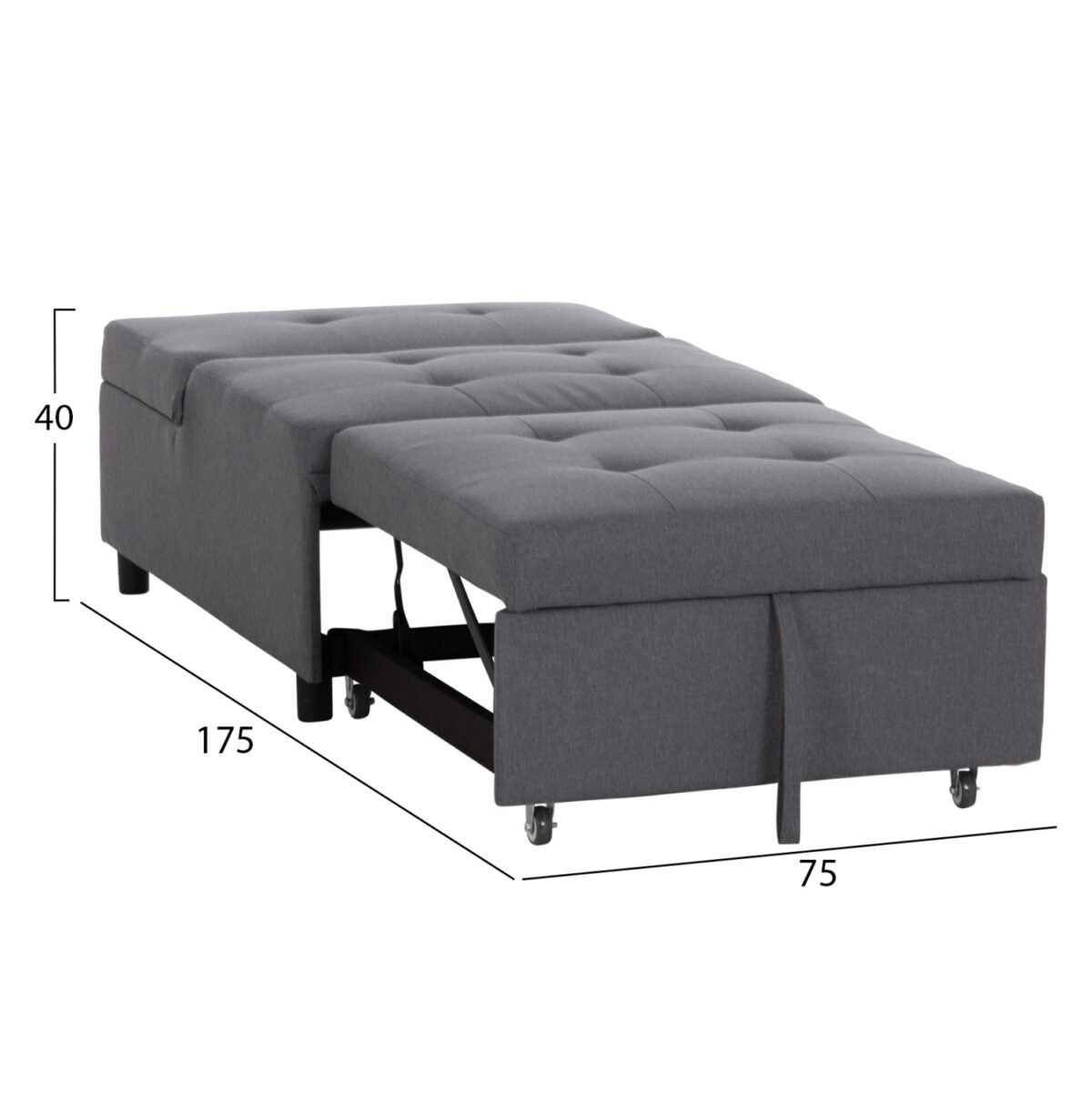 ΠΟΛΥΘΡΟΝΑ-ΚΡΕΒΑΤΙ LIBRE LH10.3295.01 ΓΚΡΙ ΥΦΑΣΜΑ 75x106x87Υεκ. - Image 3