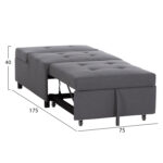 ΠΟΛΥΘΡΟΝΑ-ΚΡΕΒΑΤΙ LIBRE LH10.3295.01 ΓΚΡΙ ΥΦΑΣΜΑ 75x106x87Υεκ. - Image 3