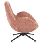 ΠΟΛΥΘΡΟΝΑ ΠΕΡΙΣΤΡΕΦΟΜΕΝΗ BRYNN LH10.9594.02 ΡΟΖ ΜΠΟΥΚΛΕ-ΜΑΥΡΗ ΜΕΤΑΛ. ΒΑΣΗ 88x76x88Υεκ - Image 4