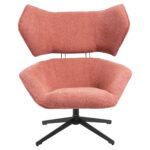 ΠΟΛΥΘΡΟΝΑ ΠΕΡΙΣΤΡΕΦΟΜΕΝΗ BRYLL LH10.9597.02 ΡΟΖ ΜΠΟΥΚΛΕ-ΜΑΥΡΗ ΒΑΣΗ 86x90x97Υεκ. - Image 2