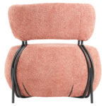 ΠΟΛΥΘΡΟΝΑ ΣΤΡΟΓΓΥΛΗ KARSEN LH10.9598.02 ΡΟΖ ΜΠΟΥΚΛΕ ΥΦΑΣΜΑ 75x75x75Υ εκ. - Image 4