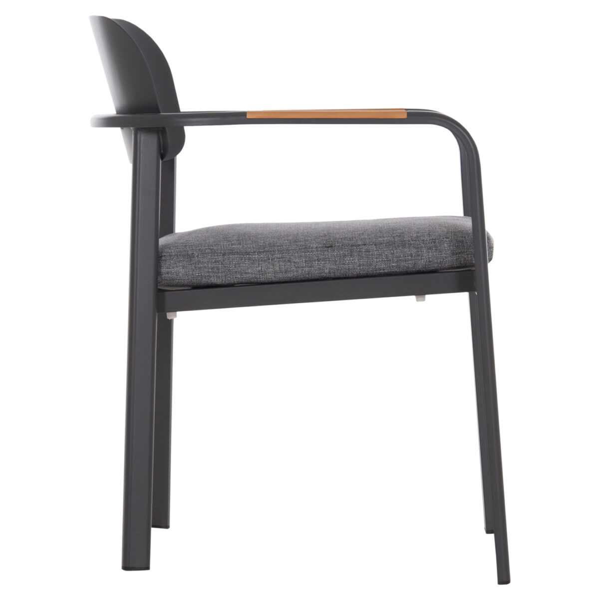 ΠΟΛΥΘΡΟΝΑ ΤΡΑΠΕΖΑΡΙΑΣ ELARA LH10.6414.01 ΓΚΡΙ ΑΛΟΥΜΙΝΙΟ-OLEFIN--ΞΥΛΟ TEAK 56x62x78Υεκ. - Image 4