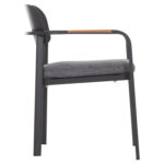 ΠΟΛΥΘΡΟΝΑ ΤΡΑΠΕΖΑΡΙΑΣ ELARA LH10.6414.01 ΓΚΡΙ ΑΛΟΥΜΙΝΙΟ-OLEFIN--ΞΥΛΟ TEAK 56x62x78Υεκ. - Image 4