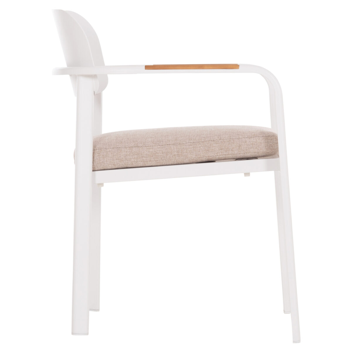 ΠΟΛΥΘΡΟΝΑ ΤΡΑΠΕΖΑΡΙΑΣ ELARA LH10.6414.02 ΛΕΥΚΟ ΑΛΟΥΜΙΝΙΟ-ΜΠΕΖ OLEFIN--TEAK 56x62x78Υεκ - Image 4