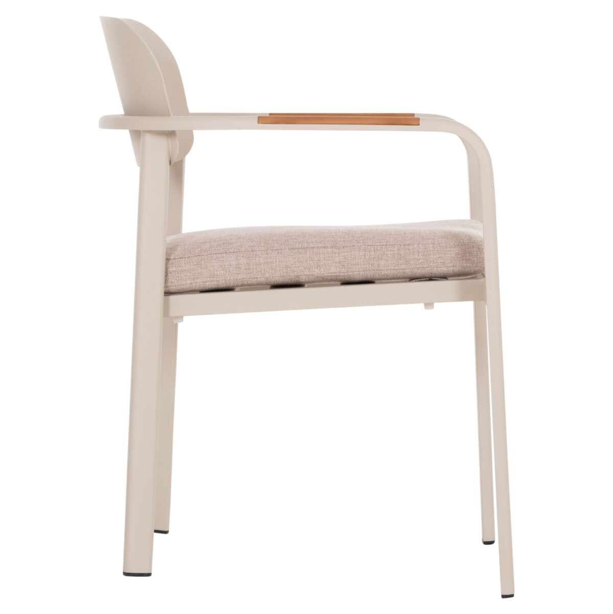 ΠΟΛΥΘΡΟΝΑ ΤΡΑΠΕΖΑΡΙΑΣ ELARA LH10.6414.05 ΜΠΕΖ ΑΛΟΥΜΙΝΙΟ-OLEFIN--ΞΥΛΟ TEAK 56x62x78Υεκ. - Image 4