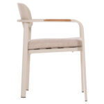 ΠΟΛΥΘΡΟΝΑ ΤΡΑΠΕΖΑΡΙΑΣ ELARA LH10.6414.05 ΜΠΕΖ ΑΛΟΥΜΙΝΙΟ-OLEFIN--ΞΥΛΟ TEAK 56x62x78Υεκ. - Image 4