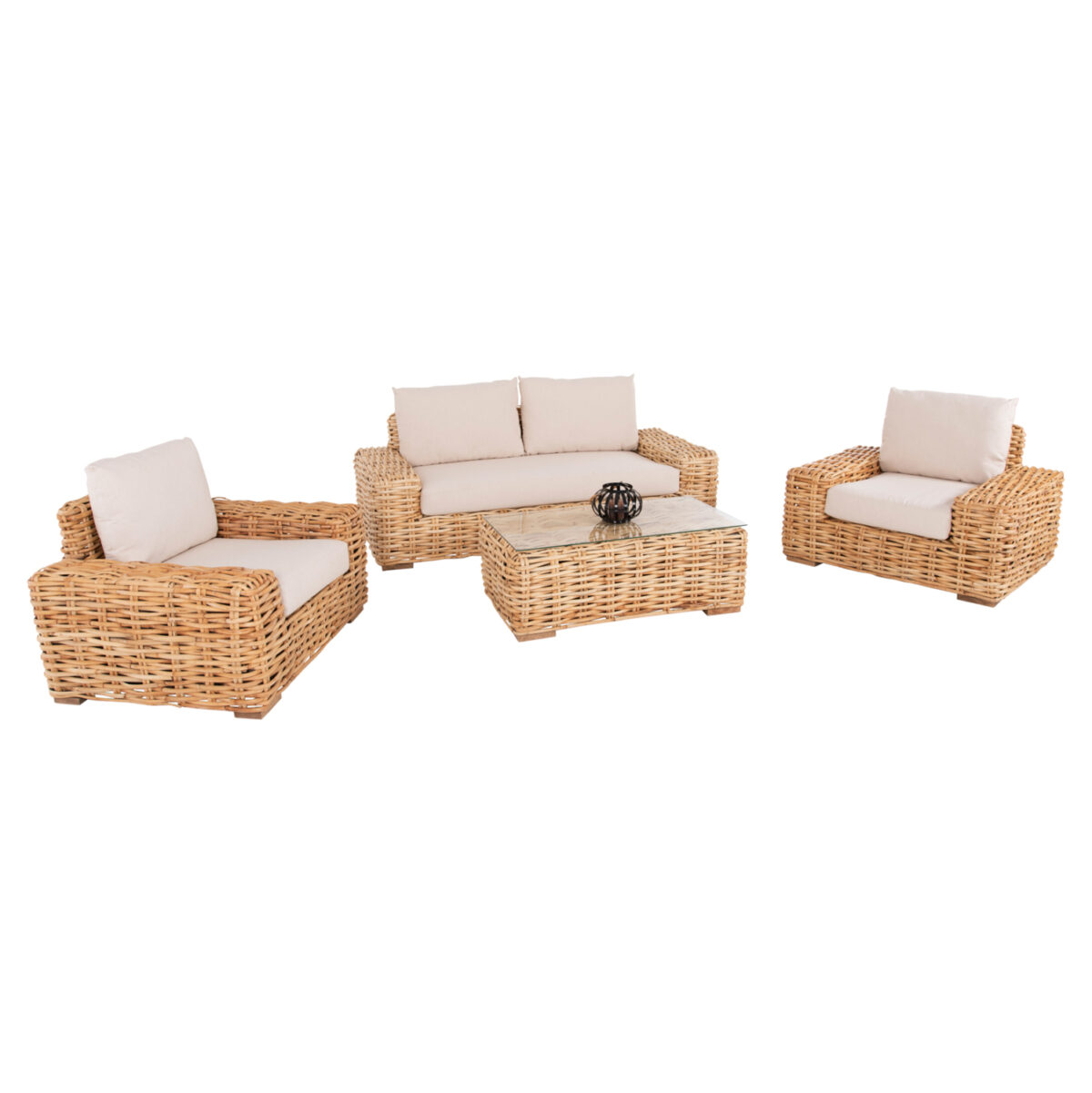 ΣΕΤ ΣΑΛΟΝΙ 4ΤΜΧ TROPEL LH10.11940 ΦΥΣΙΚΟ RATTAN-2ΘΕΣΙΟΣ ΚΑΝΑΠΕΣ-2 ΠΟΛΥΘΡΟΝΕΣ-ΤΡΑΠΕΖΙ - Image 1