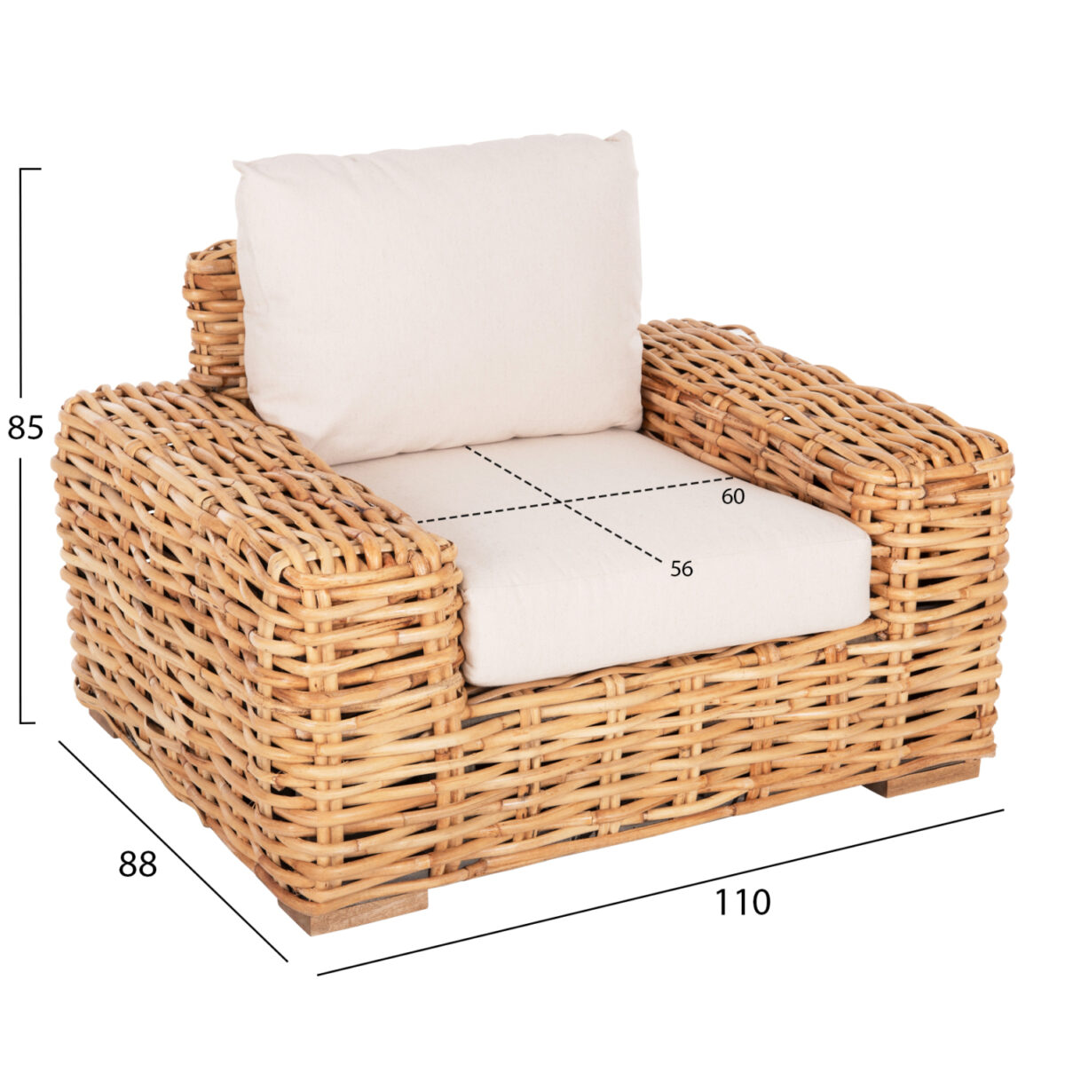 ΣΕΤ ΣΑΛΟΝΙ 4ΤΜΧ TROPEL LH10.11940 ΦΥΣΙΚΟ RATTAN-2ΘΕΣΙΟΣ ΚΑΝΑΠΕΣ-2 ΠΟΛΥΘΡΟΝΕΣ-ΤΡΑΠΕΖΙ - Image 3