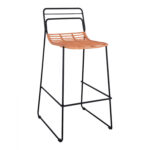 ΣΚΑΜΠΟ ΜΕΤΑΛΛΙΚΟ ALLEGRA LH10.5642 ΜΕ WICKER ΣΕ ΜΠΕΖ ΑΠΟΧΡΩΣΗ 48x53x100 εκ.