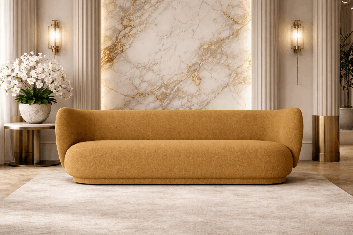 KΑΝΑΠΕΣ 3Θ 260x84x76 "VELOUR BROWN" - Image 1