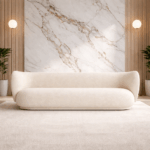 KΑΝΑΠΕΣ 3Θ 260x84x76 "VELOUR WHITE"