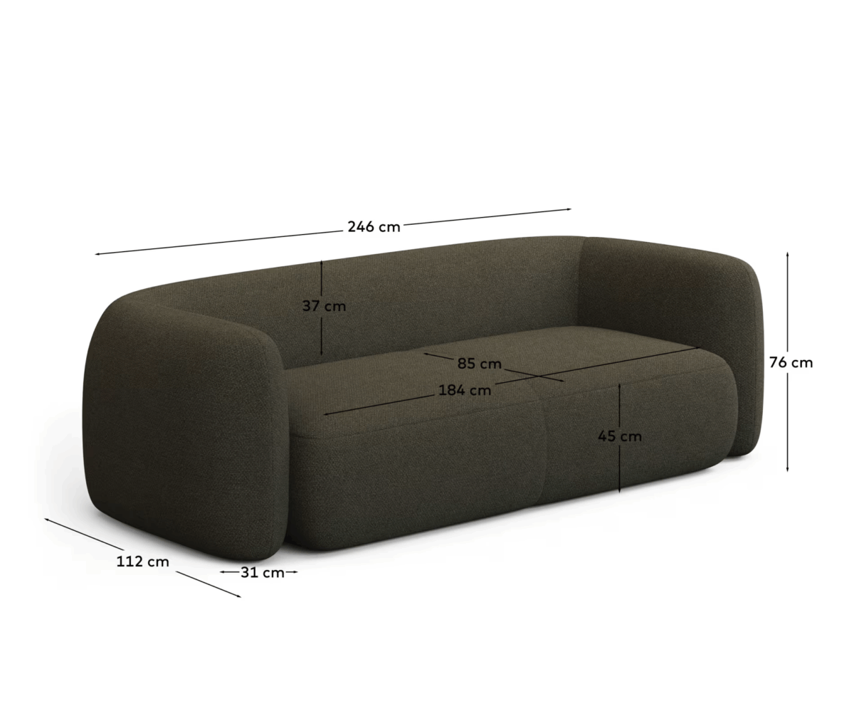 KΑΝΑΠΕΣ 3Θ 246x112x76 "NUBE BLACK" - Image 6