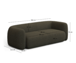 KΑΝΑΠΕΣ 3Θ 246x112x76 "NUBE BLACK" - Image 6