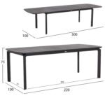 ΤΡΑΠΕΖΙ ΕΠΕΚΤΕΙΝΟΜΕΝΟ SYMPO LH10.6415.01 ΓΚΡΙ ΑΛΟΥΜΙΝΙΟ 220-300x100x75Υεκ - Image 2