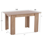 ΤΡΑΠΕΖΙ ΚΟΥΖΙΝΑΣ 140x80x77Υεκ. SONAMA OAK LH10.2429.01 - Image 2