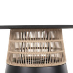 ΤΡΑΠΕΖΙ ΣΤΡΟΓΓΥΛΟ SAEID LH10.6106.01 ΑΝΘΡΑΚΙ ΑΛΟΥΜΙΝΙΟ-ΜΠΕΖ ΣΧΟΙΝΙ Φ120x75Υεκ. - Image 5