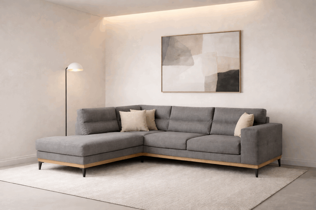 ΓΩΝΙΑΚΟΣ ΚΑΝΑΠΕΣ 300εκ_x240εκ_x98εκ “TAF” - Image 1