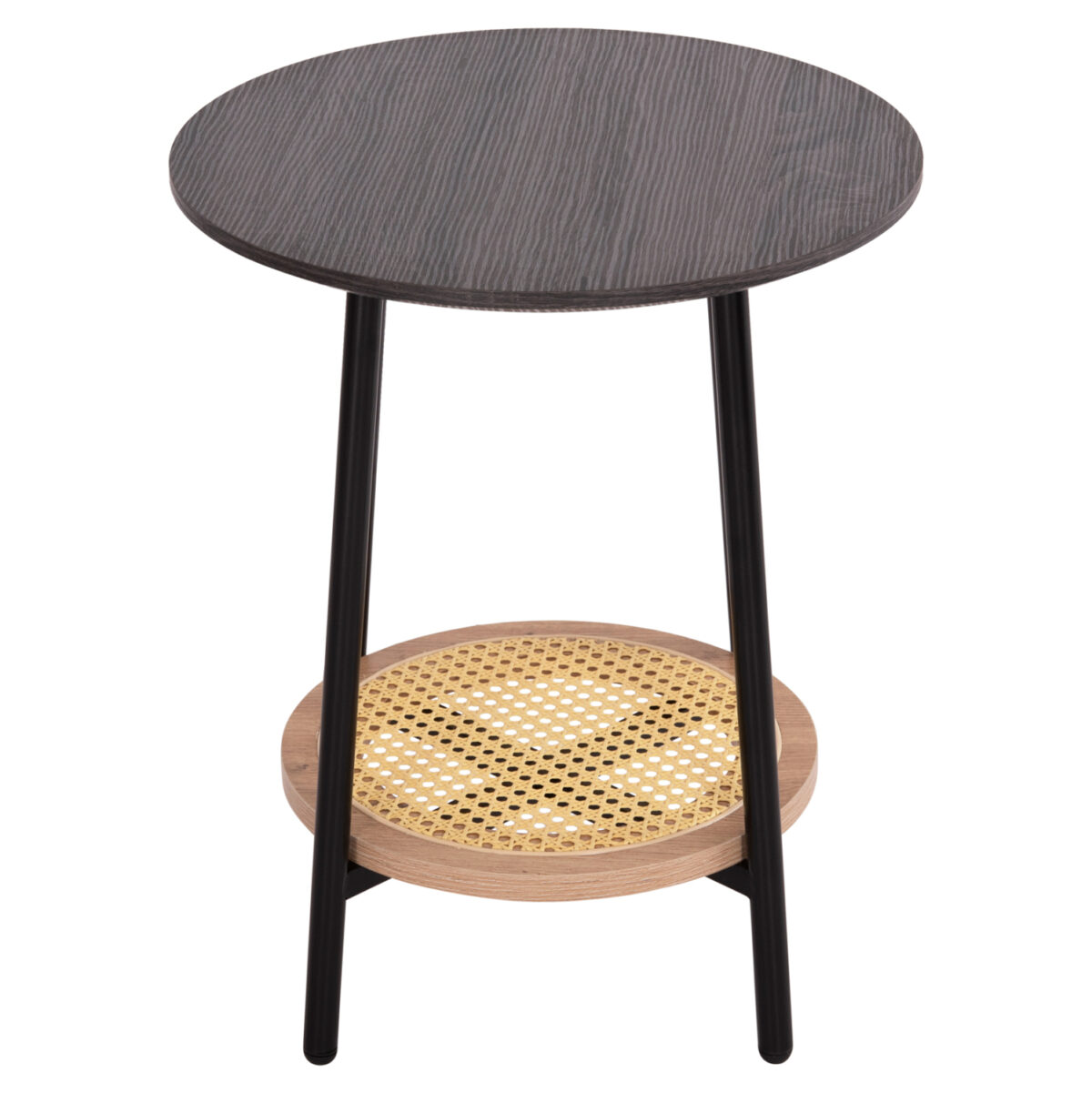 ΒΟΗΘΗΤΙΚΟ ΤΡΑΠΕΖAKI SEWELL LH10.18034 MDF ΣΕ ZEBRANO-ΜΕΤΑΛΛΙΚΑ ΠΟΔΙΑ-WICKER Φ45x55Υεκ - Image 3