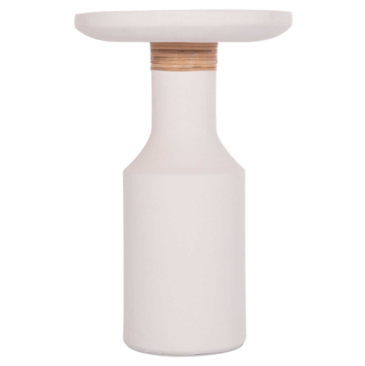 ΒΟΗΘΗΤΙΚΟ ΤΡΑΠΕΖΙ TRED(T) LH10.18169.02 FIBER CEMENT ΛΕΥΚΟ-ΦΥΣΙΚΟ RATTAN--Φ40x61Υεκ. - Image 3