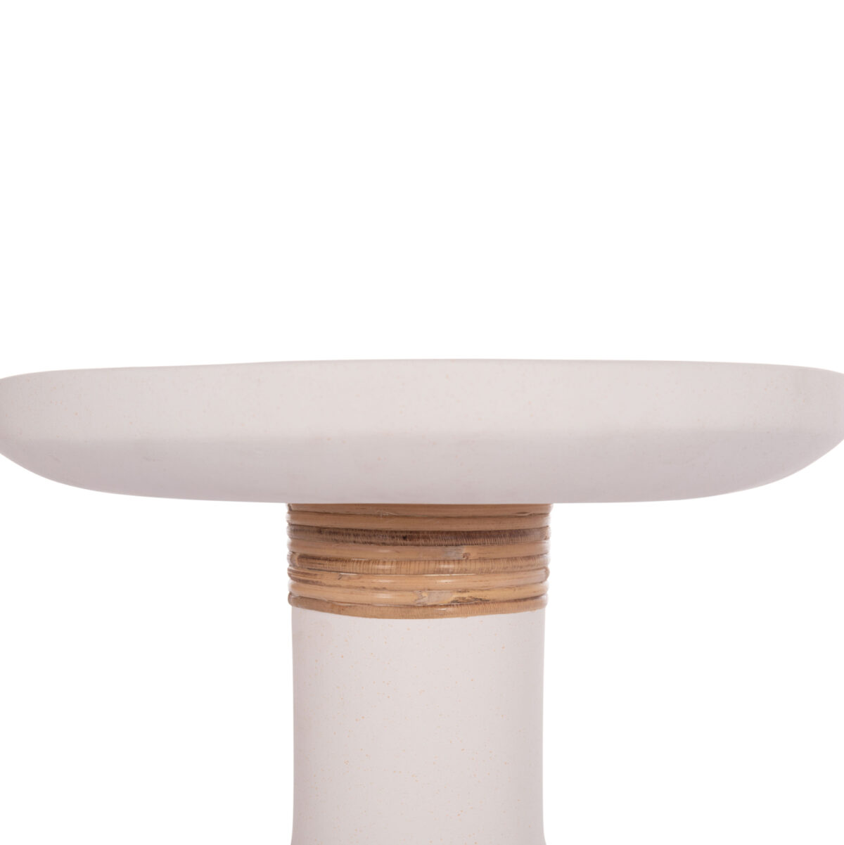 ΒΟΗΘΗΤΙΚΟ ΤΡΑΠΕΖΙ TRED(T) LH10.18169.02 FIBER CEMENT ΛΕΥΚΟ-ΦΥΣΙΚΟ RATTAN--Φ40x61Υεκ. - Image 5