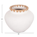 ΔΙΑΚΟΣΜΗΤΙΚΟ ΒΑΖΟ RENTON(M) LH10.4734 ΤΕΡΑΚΟΤΑ ΛΕΥΚΗ-ΠΛΕΞΗ ΨΑΘΑΣ ΣΤΟ ΣΤΟΜΙΟ Φ28x23Υεκ - Image 2