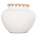 ΔΙΑΚΟΣΜΗΤΙΚΟ ΒΑΖΟ RENTON(M) LH10.4734 ΤΕΡΑΚΟΤΑ ΛΕΥΚΗ-ΠΛΕΞΗ ΨΑΘΑΣ ΣΤΟ ΣΤΟΜΙΟ Φ28x23Υεκ - Image 3