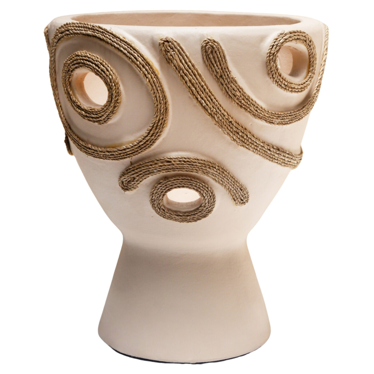 ΕΠΙΤΡΑΠΕΖΙΟ ΔΙΑΚΟΣΜΗΤΙΚΟ ΒΑΖΟ DEAN LH10.4678.02 ΤΕΡΑΚΟΤΑ ΣΕ ΚΡΕΜ--Φ25x28Υεκ. - Image 1