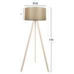 ΦΩΤΙΣΤΙΚΟ ΔΑΠΕΔΟΥ ΞΥΛΙΝΟ CRUZ ΦΥΣΙΚΟ ΧΡΥΣΟ ΚΑΠΕΛΟ LH10.7578.09 Φ38x140 εκ. - Image 2