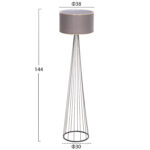 ΦΩΤΙΣΤΙΚΟ ΔΑΠΕΔΟΥ HUE LH10.7581.11 ΜΕΤΑΛΛΙΚΟ ΓΚΡΙ Φ38x144Υεκ. - Image 2