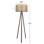 ΦΩΤΙΣΤΙΚΟ ΔΑΠΕΔΟΥ ΞΥΛΙΝΟ CRUZ LH10.7578.03 ΚΑΡΥΔΙ ΜΕ ΚΑΦΕ ΚΑΠΕΛΟ Φ38x140Y εκ. - Image 2