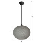 ΦΩΤΙΣΤΙΚΟ ΟΡΟΦΗΣ ΕΣΩΤΕΡΙΚΟΥ ΧΩΡΟΥ ΓΚΡΙ Φ20Χ70Υεκ. LH10.7626.01 - Image 2