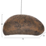 ΦΩΤΙΣΤΙΚΟ ΟΡΟΦΗΣ STONER (L) LH10.4419.03 ΟΨΗ ΠΕΤΡΑΣ ΚΑΦΕ/ΓΚΡΙ--73x55x40Υεκ. - Image 2