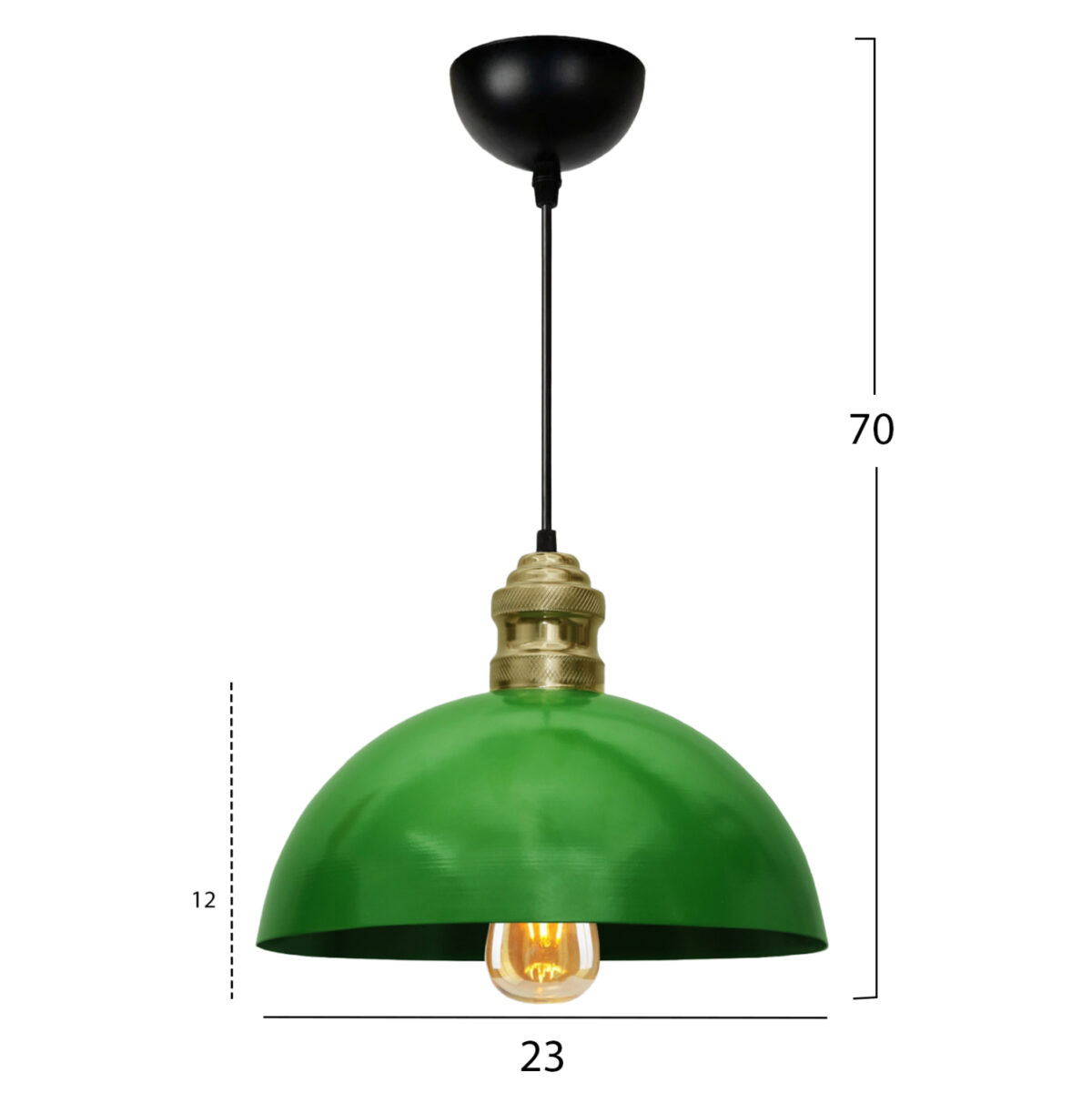 ΦΩΤΙΣΤΙΚΟ ΟΡΟΦΗΣ ΠΡΑΣΙΝΟ ΜΑΥΡΟ LH10.7612.02 - Image 2