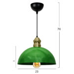 ΦΩΤΙΣΤΙΚΟ ΟΡΟΦΗΣ ΠΡΑΣΙΝΟ ΜΑΥΡΟ LH10.7612.02 - Image 2