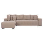 ΓΩΝΙΑΚΟΣ ΚΑΝΑΠΕΣ-ΚΡΕΒΑΤΙ ΜΕ ΑΠΟΘ.ΧΩΡΟ TRENDSTON LH10.3302.03L ΜΠΕΖ ΥΦΑΣΜΑ 298x177x95Υεκ - Image 4