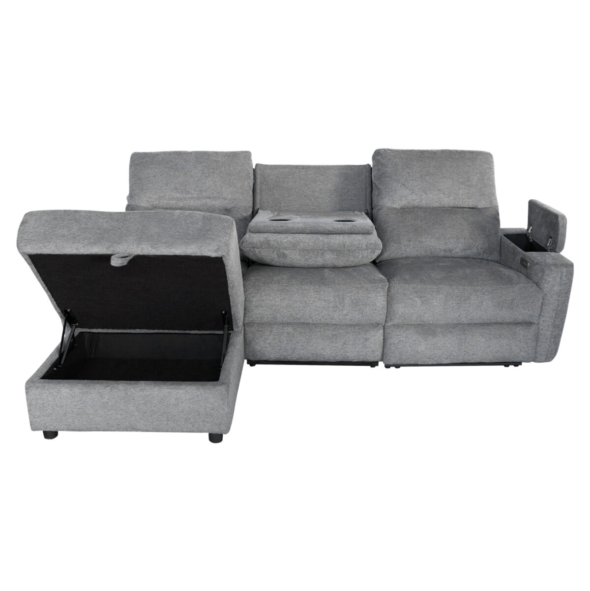 ΚΑΝΑΠΕΣ ΑΡΙΣΤΕΡΗ ΓΩΝΙΑ SYNTHIA LH10.3308.03L ΑΝΑΚΛΙΣΗ & ΑΠΟΘ.ΧΩΡΟΣ--ΓΚΡΙ 245x170x98Υεκ - Image 5