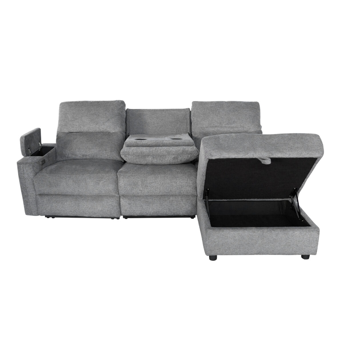 ΚΑΝΑΠΕΣ ΔΕΞΙΑ ΓΩΝΙΑ SYNTHIA LH10.3308.03R ΑΝΑΚΛΙΣΗ & ΑΠΟΘ.ΧΩΡΟΣ--ΓΚΡΙ 245x170x98Υεκ - Image 5