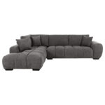 ΚΑΝΑΠΕΣ ΓΩΝΙΑ (ΑΡΙΣΤΕΡΗ) COVEN LH10.3266.03L ΣΚΟΥΡΟ ΓΚΡΙ ΥΦΑΣΜΑ 298x102-208x85Υεκ. - Image 3