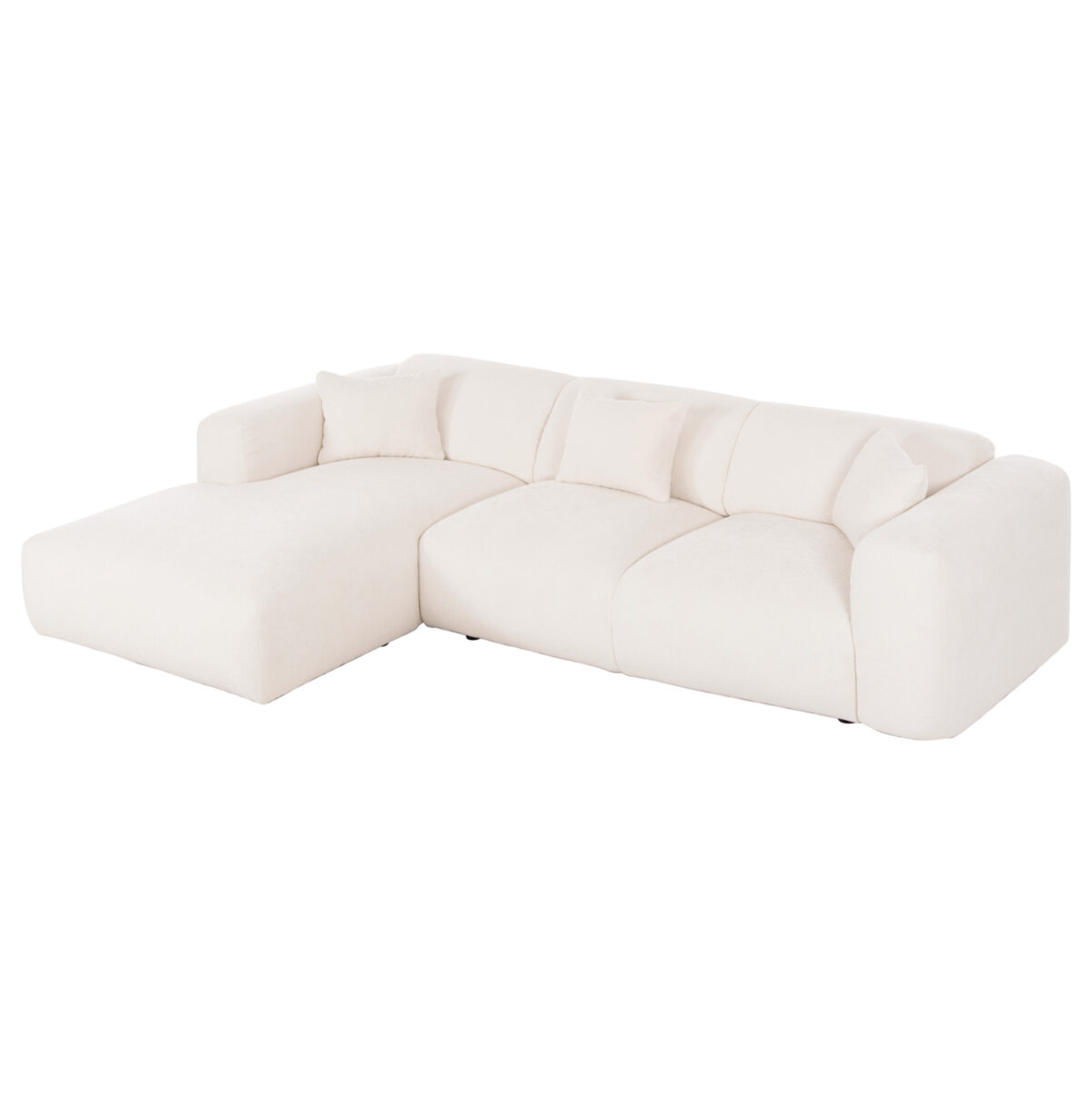 ΚΑΝΑΠΕΣ ΓΩΝΙΑ (ΑΡΙΣΤΕΡΗ) BRICKEN LH10.3275.02L ΛΕΥΚΟ ΥΦΑΣΜΑ 110-282x98-160x72Υεκ. - Image 1