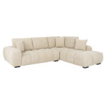 ΚΑΝΑΠΕΣ ΓΩΝΙΑ (ΔΕΞΙΑ) COVEN LH10.3266.01R ΕΚΡΟΥ ΥΦΑΣΜΑ 298x102-208x85Υεκ.