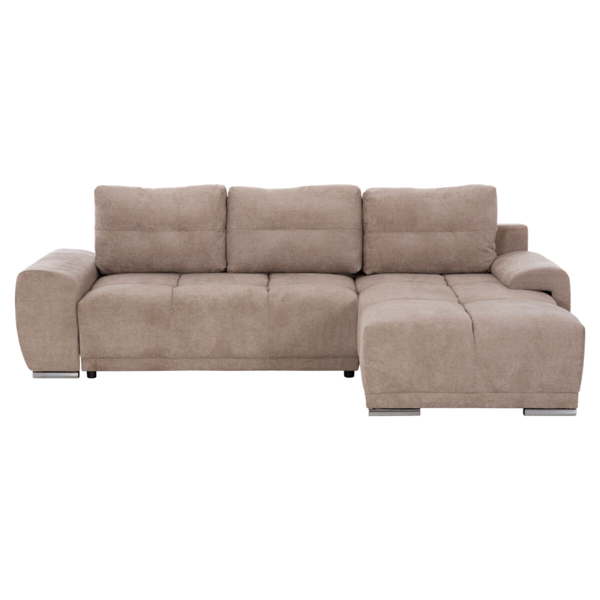 ΚΑΝΑΠΕΣ ΚΡΕΒΑΤΙ ΔΕΞΙΑ ΓΩΝΙΑ COMFYRA LH10.3336.03R ΜΠΕΖ ΥΦΑΣΜΑ 270x181x75Υεκ - Image 4