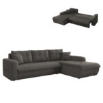 ΚΑΝΑΠΕΣ ΚΡΕΒΑΤΙ ΔΕΞΙΑ ΓΩΝΙΑ KANSO LH10.3338.01R ΓΚΡΙ ΥΦΑΣΜΑ 244x188x80Υεκ