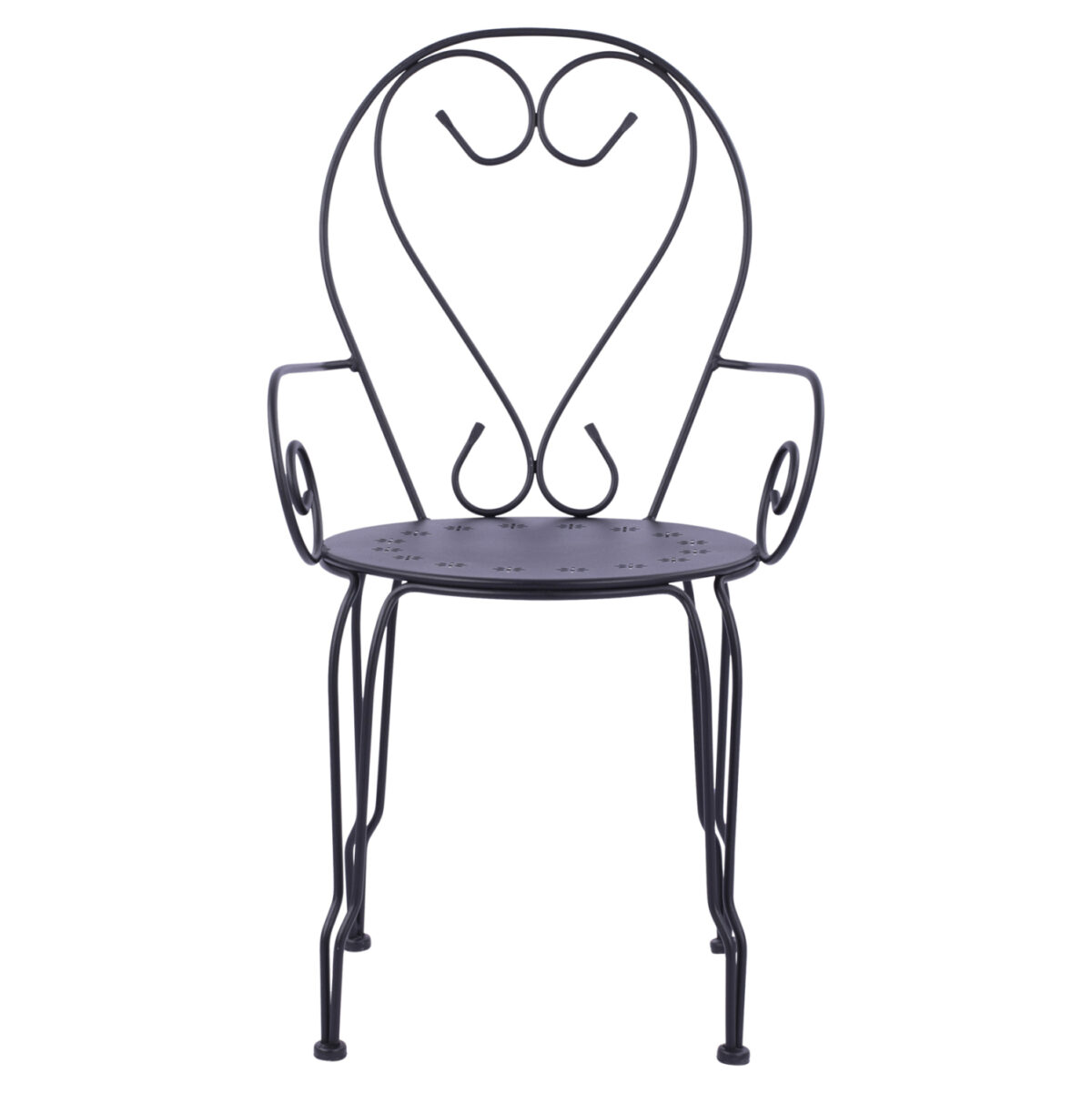 ΚΑΡΕΚΛΑ ΠΟΛΥΘΡΟΝΑ ΜΕΤΑΛΛΙΚΗ AMORE ΜΑΥΡΗ LH10.5008.11 49x48x90 εκ. - Image 3