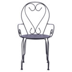 ΚΑΡΕΚΛΑ ΠΟΛΥΘΡΟΝΑ ΜΕΤΑΛΛΙΚΗ AMORE ΜΑΥΡΗ LH10.5008.11 49x48x90 εκ. - Image 3