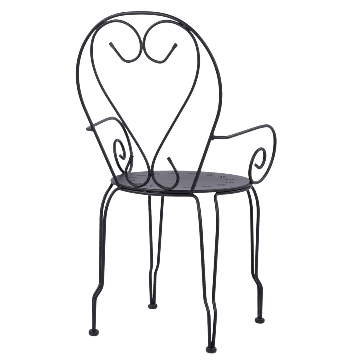 ΚΑΡΕΚΛΑ ΠΟΛΥΘΡΟΝΑ ΜΕΤΑΛΛΙΚΗ AMORE ΜΑΥΡΗ LH10.5008.11 49x48x90 εκ. - Image 5