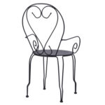 ΚΑΡΕΚΛΑ ΠΟΛΥΘΡΟΝΑ ΜΕΤΑΛΛΙΚΗ AMORE ΜΑΥΡΗ LH10.5008.11 49x48x90 εκ. - Image 5