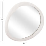 ΚΑΘΡΕΠΤΗΣ ΤΟΙΧΟΥ ΟΒΑΛ ΣΕΙΡΑ SANTORINI LH10.4513 MDF ΣΕ ΥΠΟΛΕΥΚΟ 90x3,2x60Υεκ - Image 2