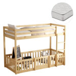 ΚΟΥΚΕΤΑ ΠΑΙΔΙΚΗ ΜΕ ΠΑΡΚΑΚΙ PLAYKID LH10.21312 ΞΥΛΟ ΠΕΥΚΟΥ ΦΥΣΙΚΟ--ME ΣΤΡΩΜΑ 90x190εκ - Image 3